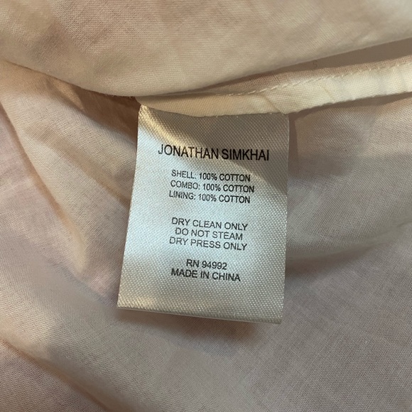 JONATHAN SIMKHAI Stripe Eyelet Gathered Mini Dress
Red & White in Size XS - Picture 5 of 6